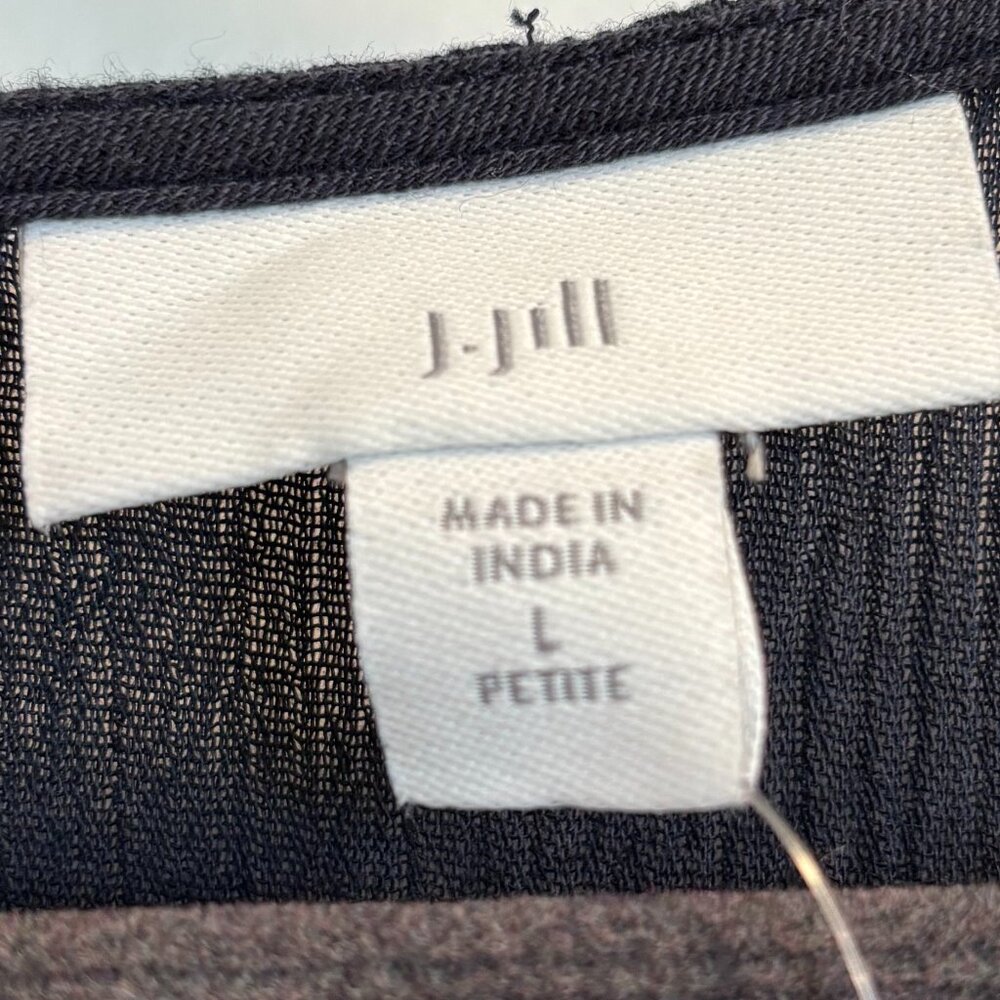 J.Jill Navy Blue Embroidered Sleeveless Tunic Top – Size L Petite (NWT) - Picture 3 of 11
